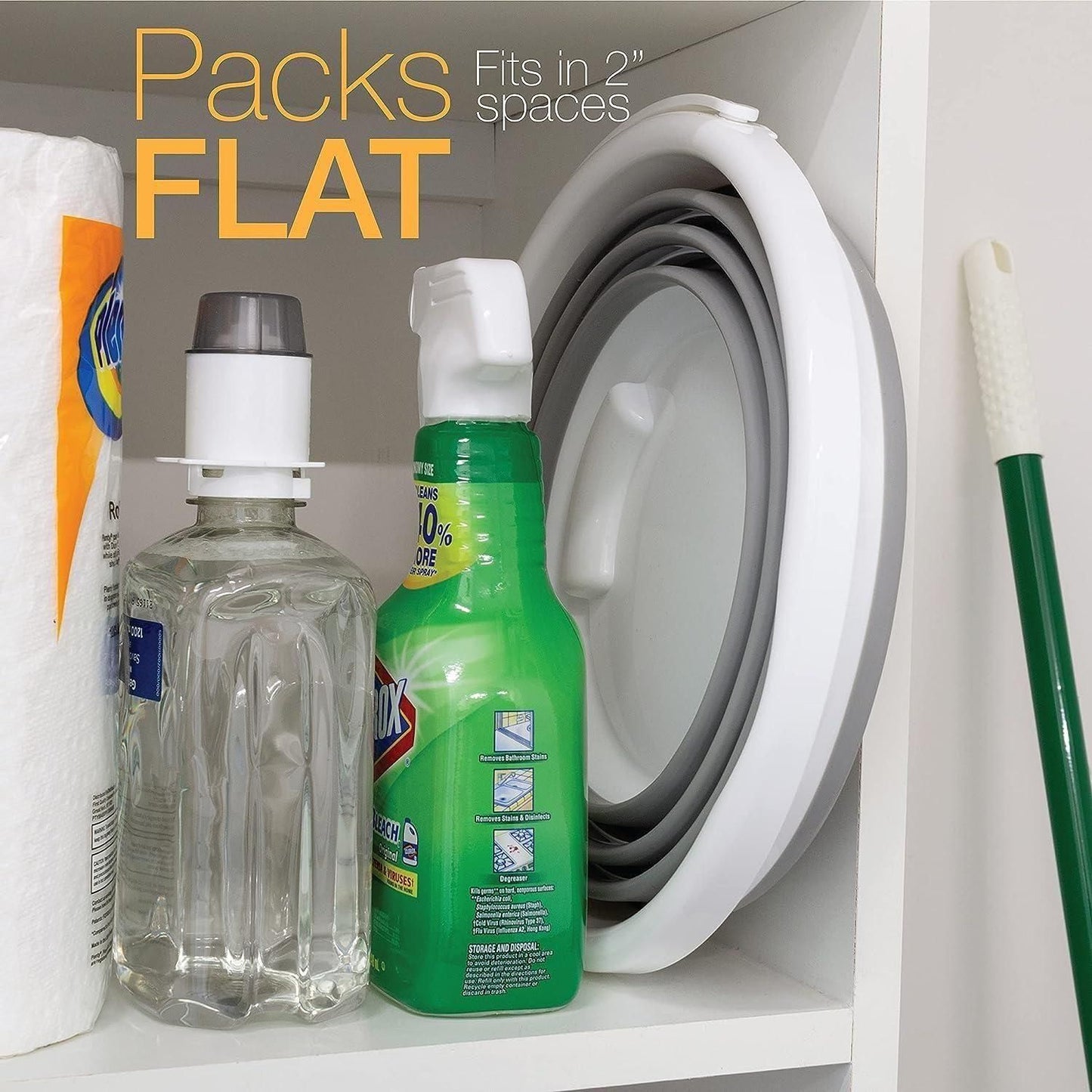 PVC Coated Collapsible Foldaway Bucket (Assorted Colors)