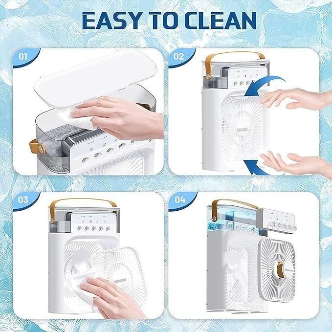Portable 3-in-1 Mist Fan | Air Cooler & Humidifier | USB Rechargeable
