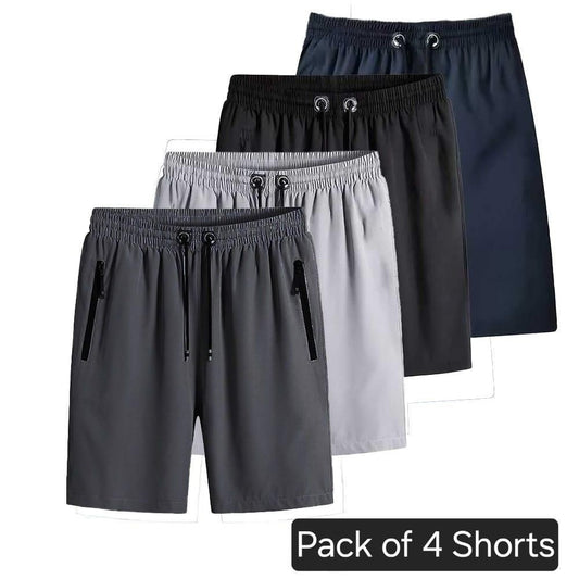 Men's Stretchable Cotton Shorts Combo – Pack of 4 | Comfortable & Stylish